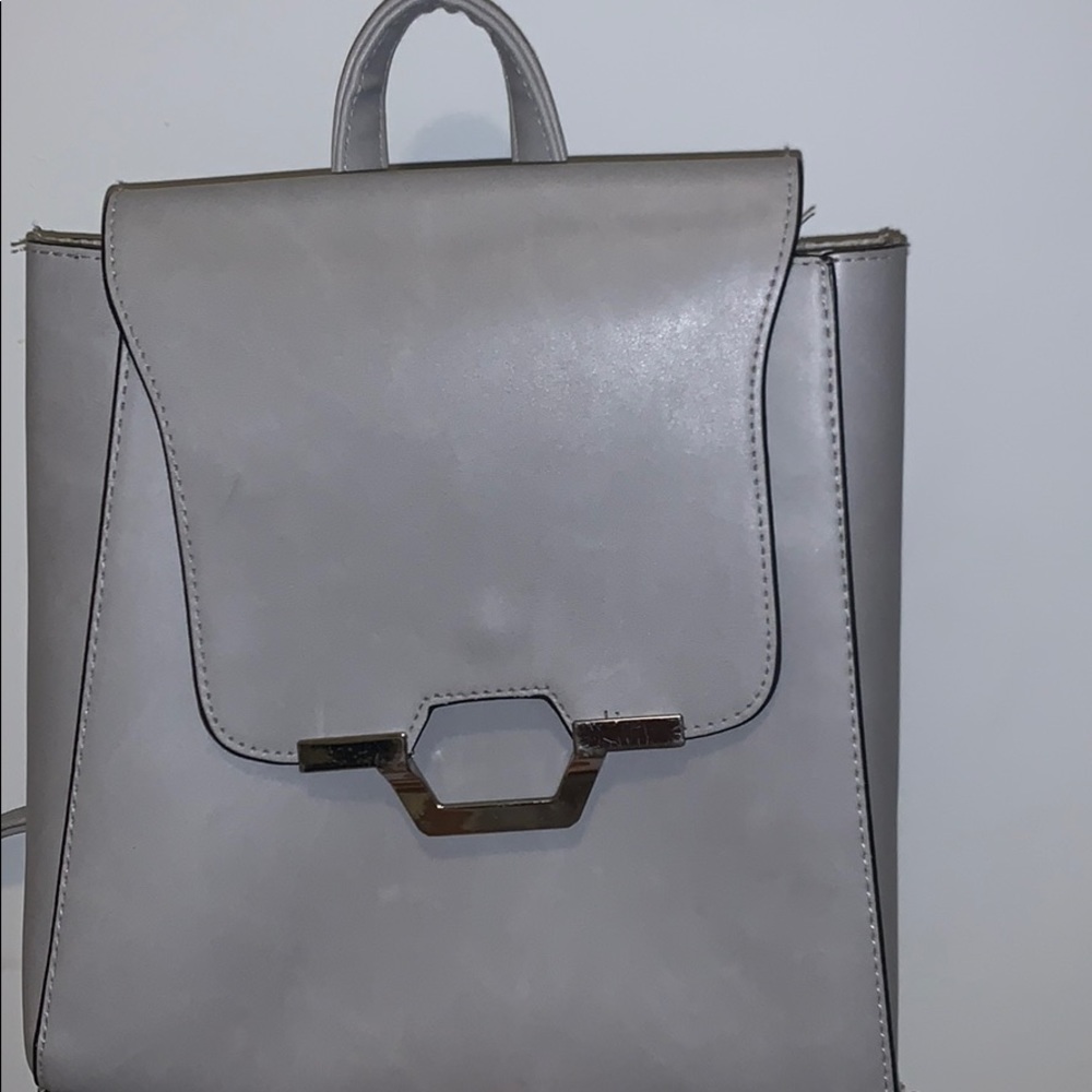 Fancy mini grey backpack